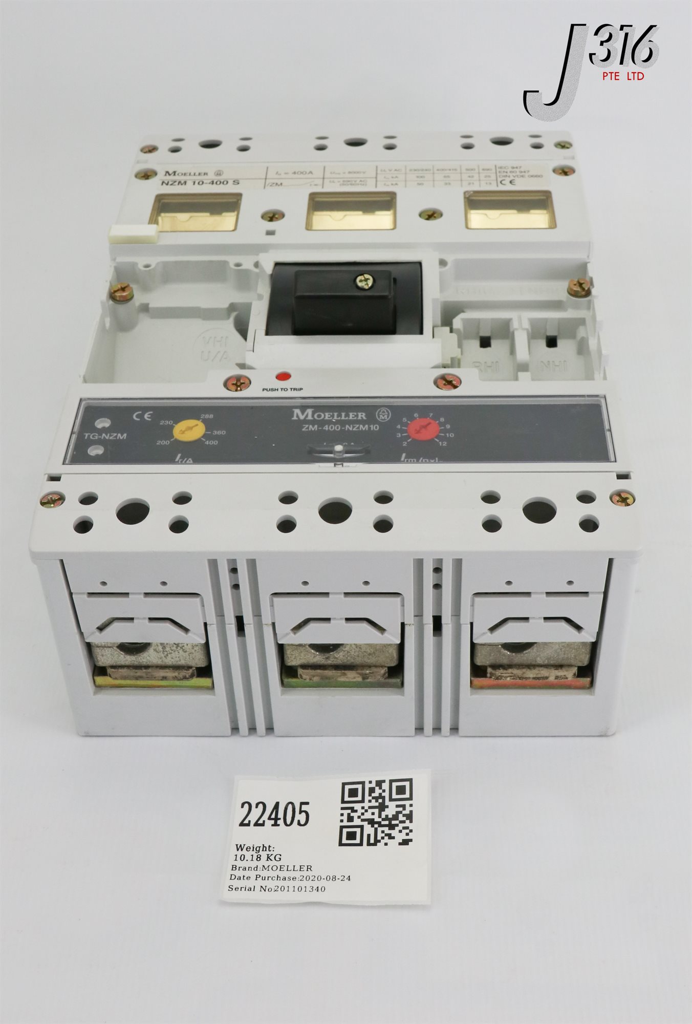 専用４ 22405 MOELLER NZM 10-400 S CIRCUIT BREAKER (NEW) ZM-400-NZM10 | eBay